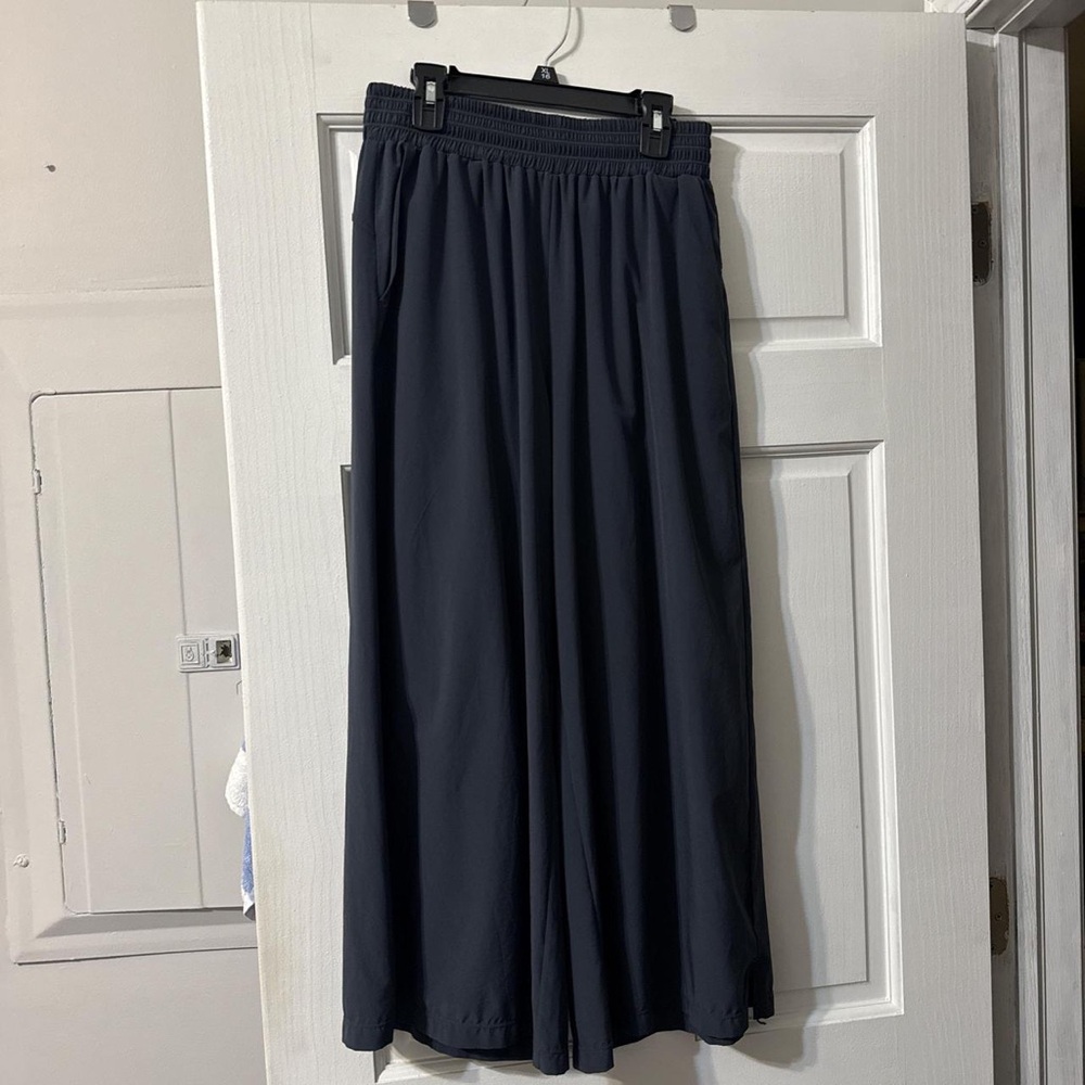 Zella Navy Elastic-Waist Maxi Skirt with Pockets